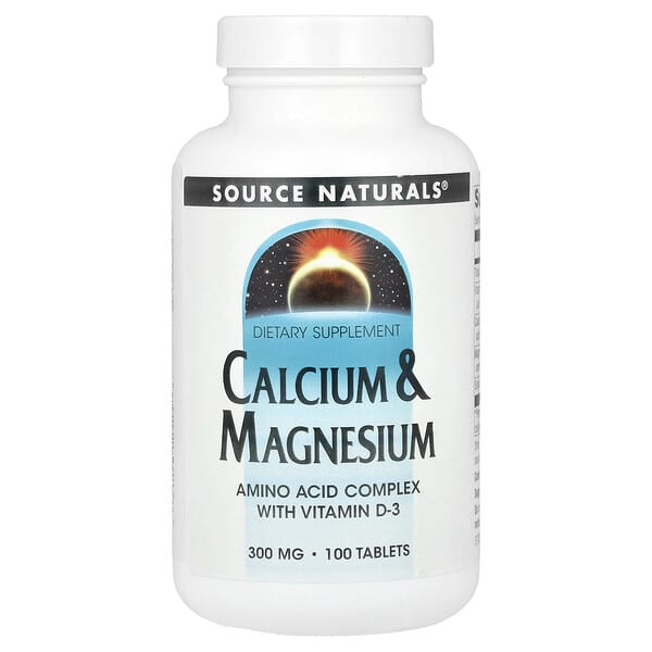 Source Naturals Кальций и Магний (100 таблеток): Здоровье костей и мышц с витамином D-3