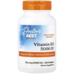Витамин D3 Doctor’s Best 5000 IU (125 мкг), 360 капсул