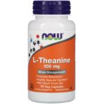 NOW Foods L-Theanine / L-Теанин 100 мг — 90 вегетарианских капсул.