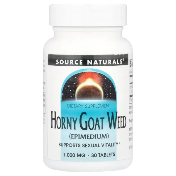 Source Naturals Horny Goat Weed (Эпимедиум) — Стандартизированный экстракт 1 г