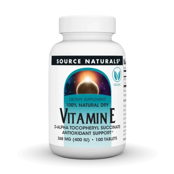Витамин E (Natural Vitamin E) от Source Naturals — 100 таблеток