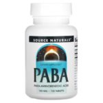 Source Naturals PABA (Пара-аминобензойная кислота) 100 мг — Поддержка здоровья крови и кожи